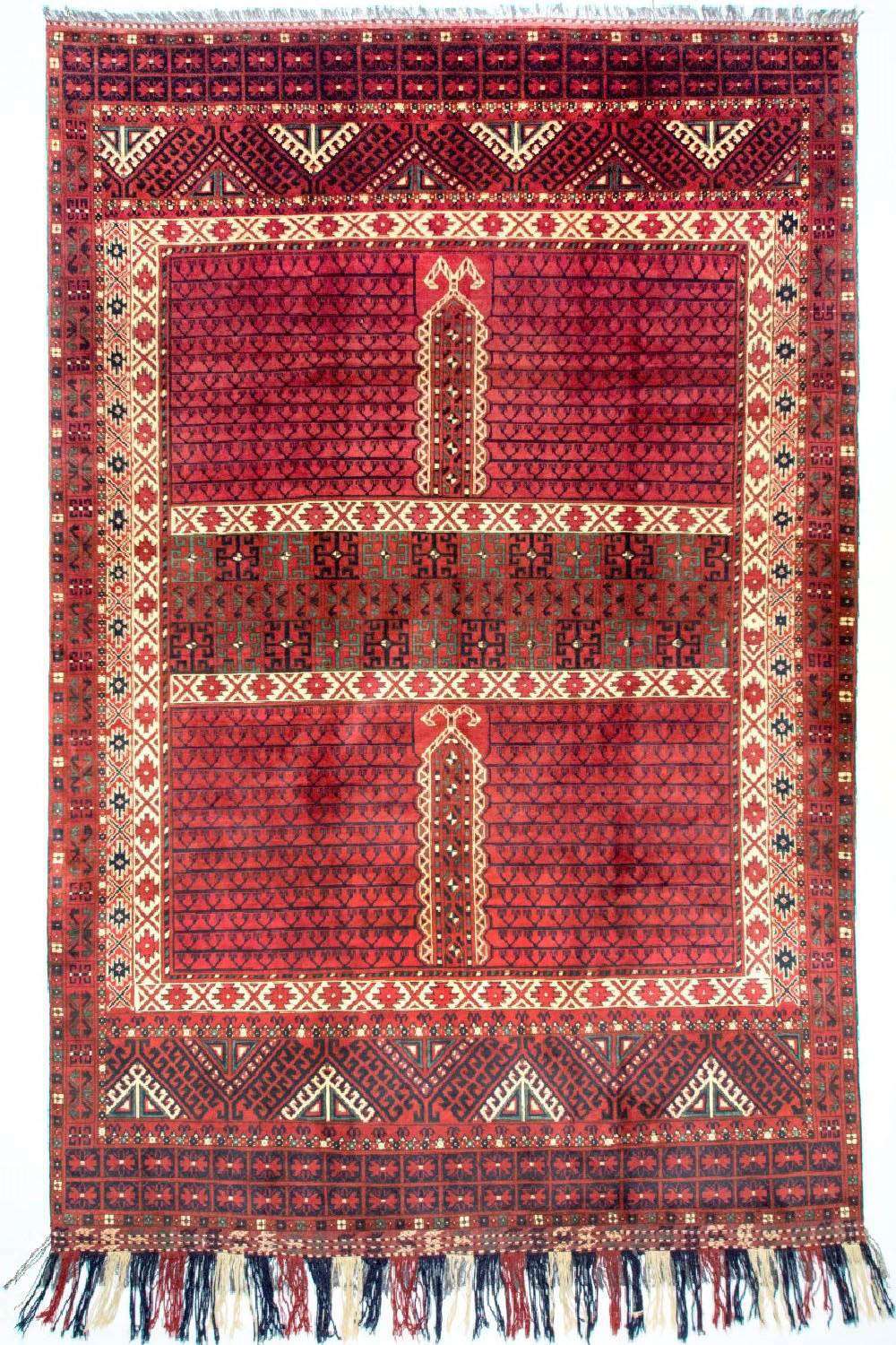Afghan Rug - Hatschlu - 293 x 203 cm - red