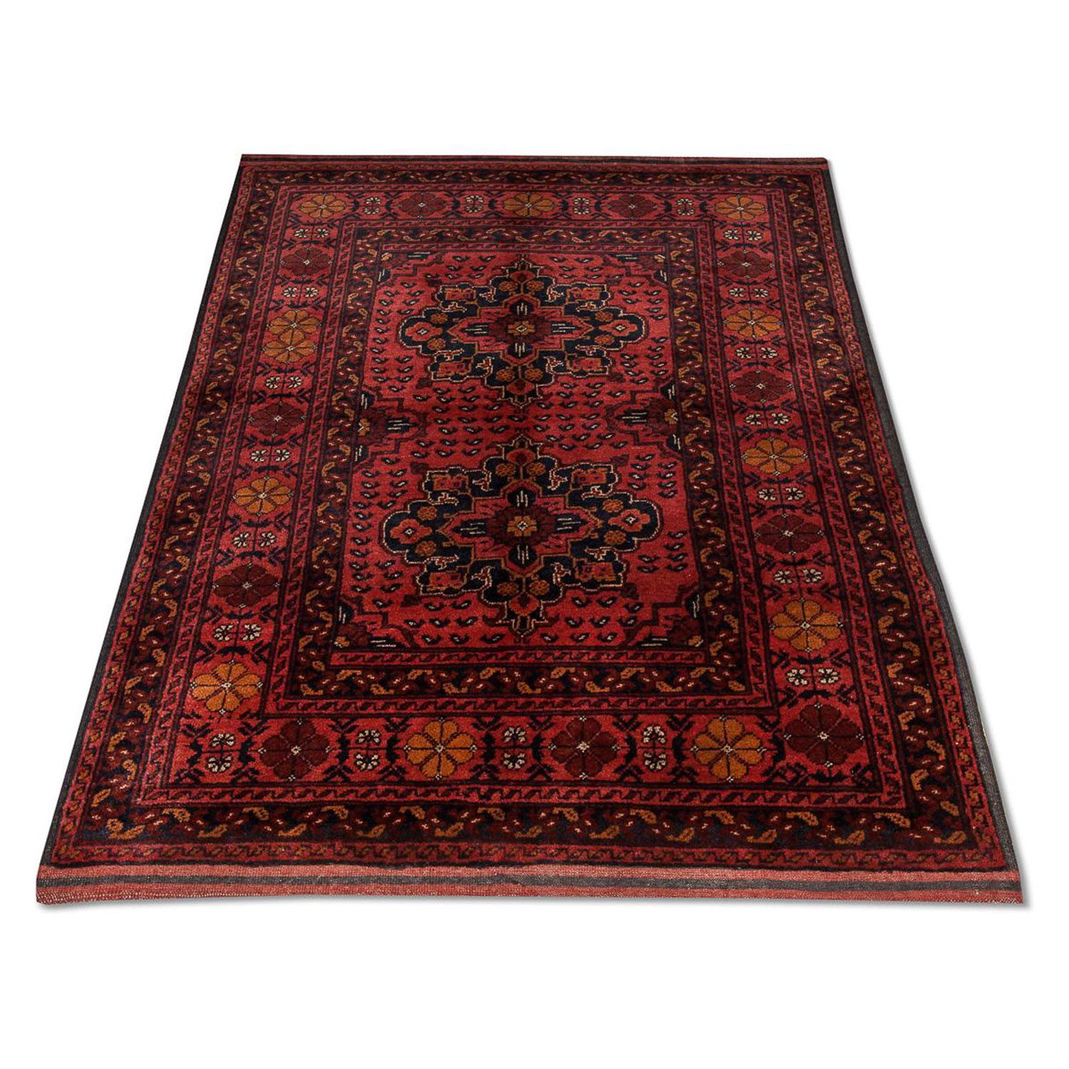 Afghan Rug - Kunduz - 138 x 96 cm - red