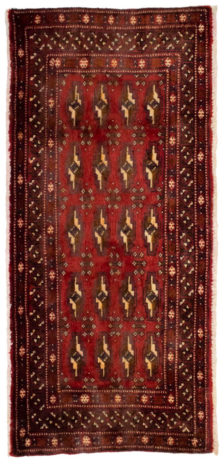 Turkaman Rug - 130 x 60 cm - red