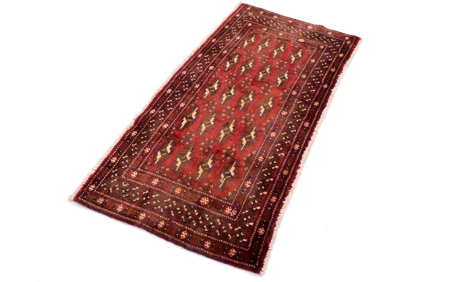 Turkaman Rug - 130 x 60 cm - red