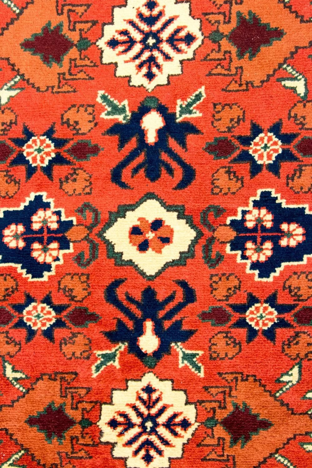 Runner Afghan Rug - Hatschlu - 305 x 84 cm - orange