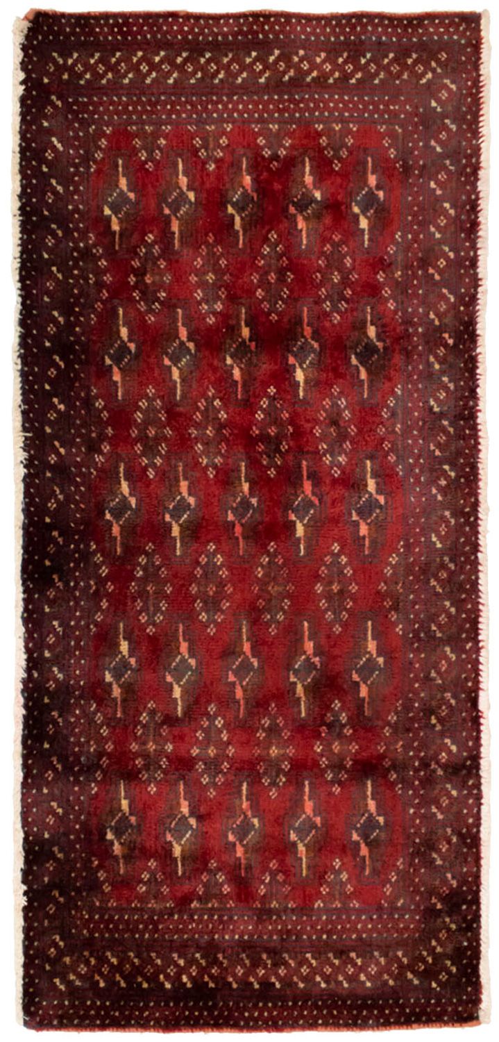 Turkaman Rug - 130 x 60 cm - red