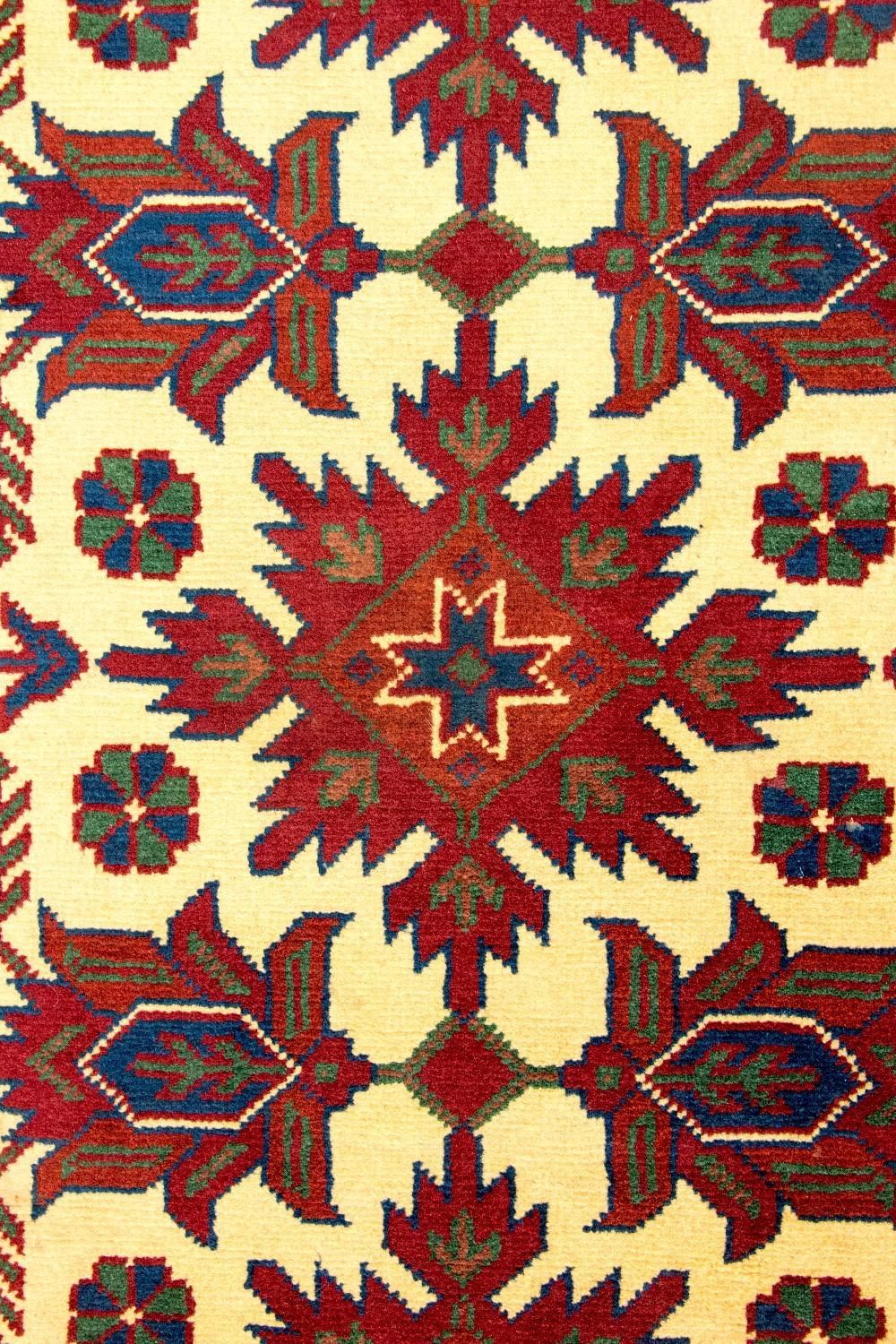 Runner Afghan Rug - Hatschlu - 304 x 80 cm - red