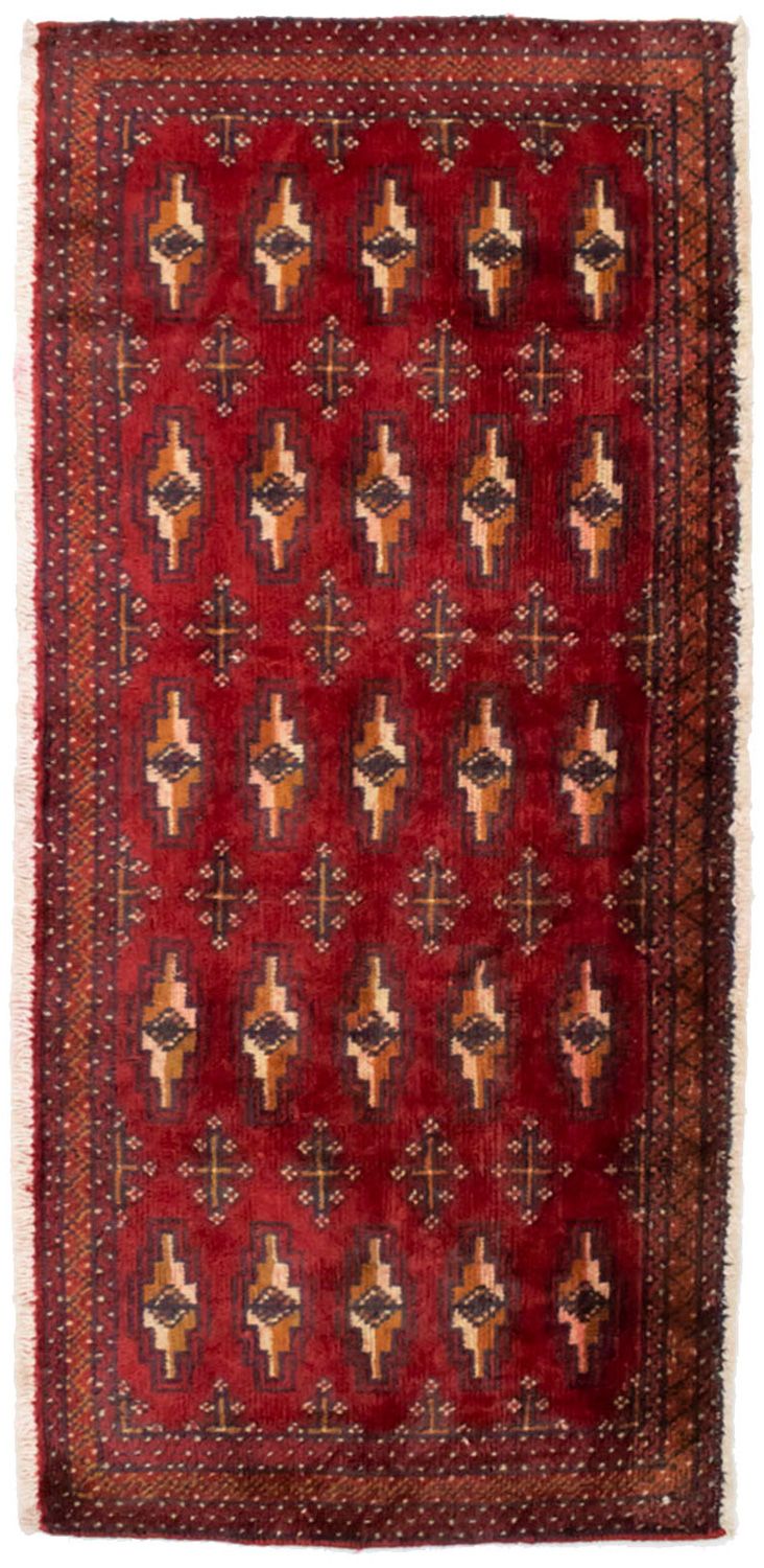 Turkaman Rug - 130 x 60 cm - red