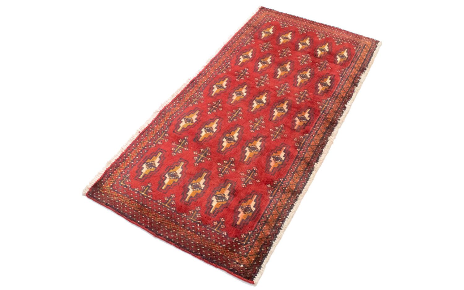 Turkaman Rug - 130 x 60 cm - red