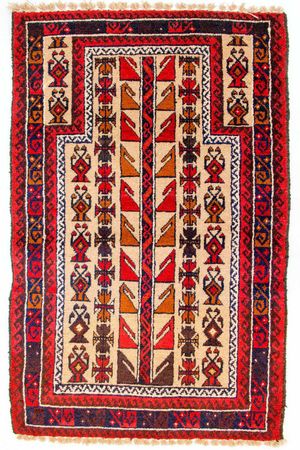 Belutsch Rug - 126 x 79 cm - red