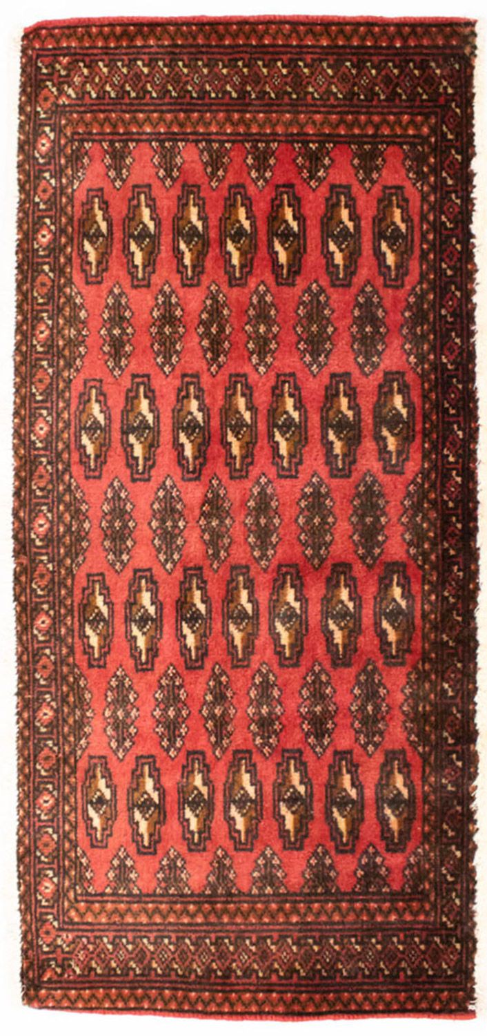 Runner Turkaman Rug - 100 x 50 cm - red