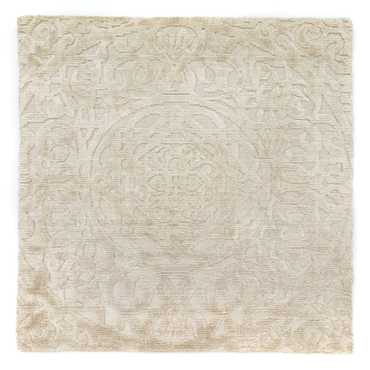 Wool Rug square  - 67 x 66 cm - beige