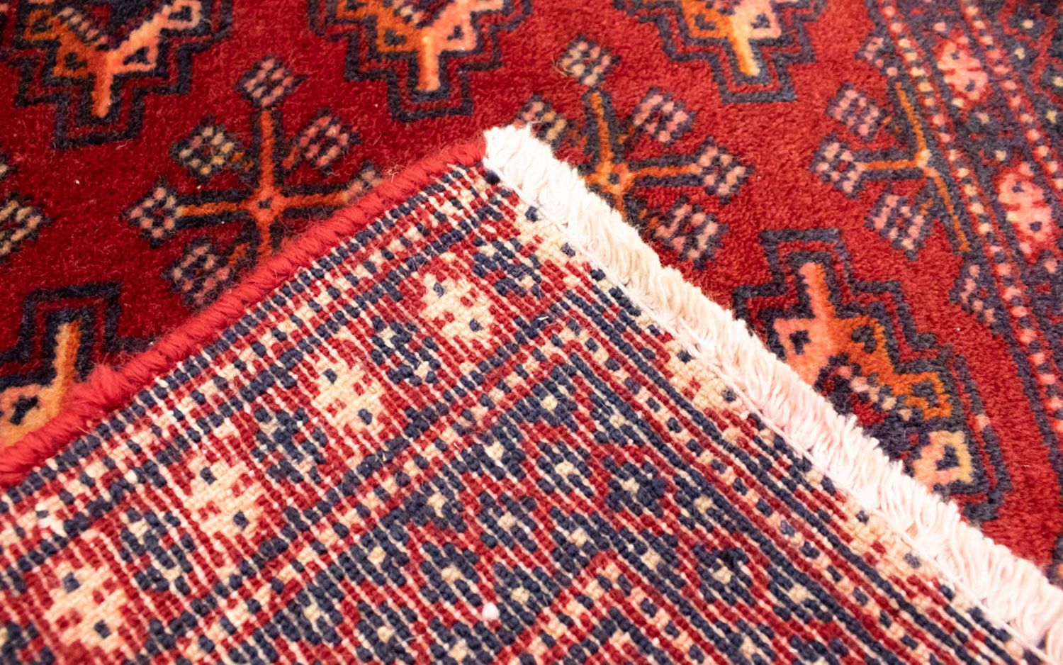 Runner Turkaman Rug - 100 x 50 cm - red