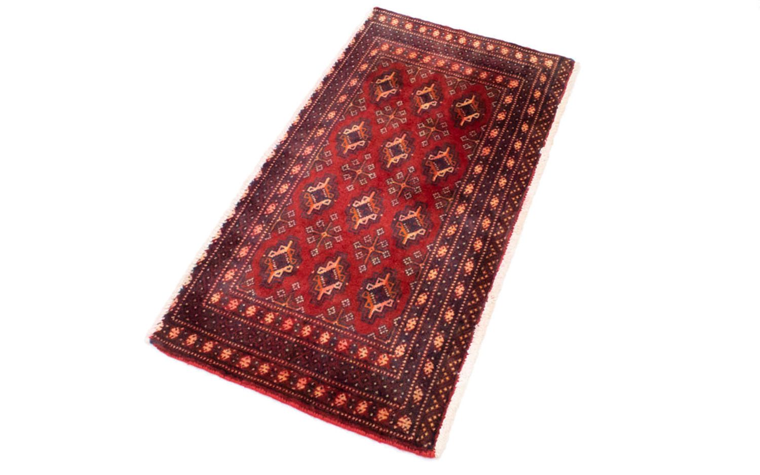 Runner Turkaman Rug - 100 x 50 cm - red