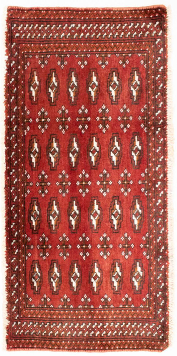 Runner Turkaman Rug - 100 x 50 cm - red