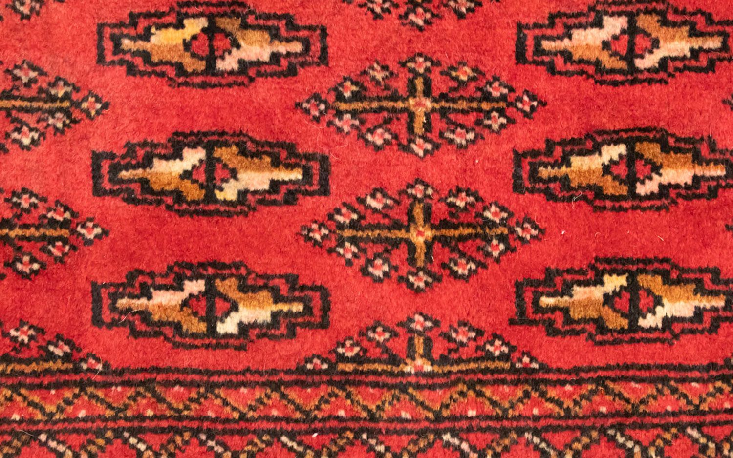 Runner Turkaman Rug - 100 x 50 cm - red