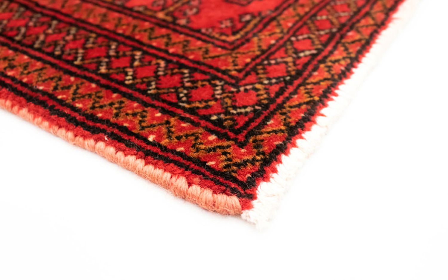 Runner Turkaman Rug - 100 x 50 cm - red