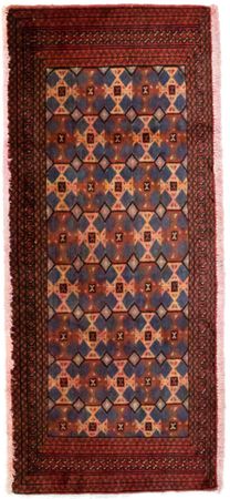 Turkaman Rug - 130 x 60 cm - red