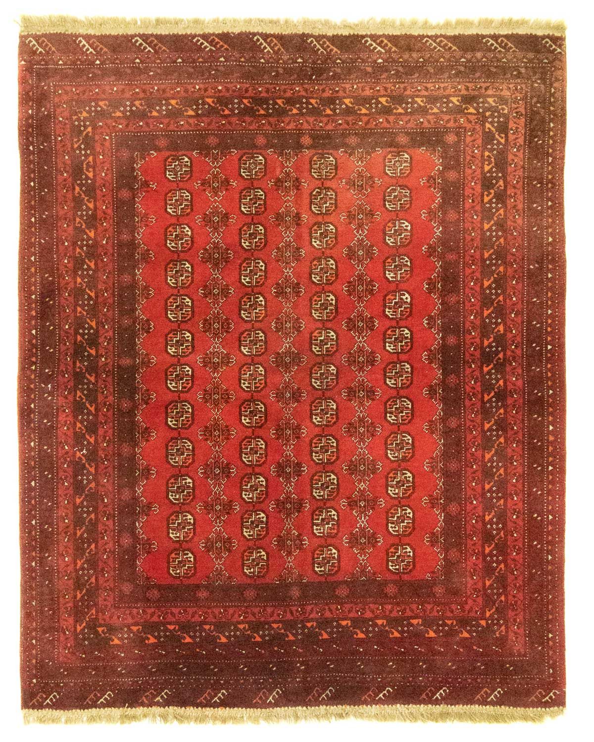 Turkaman Rug - 189 x 153 cm - red