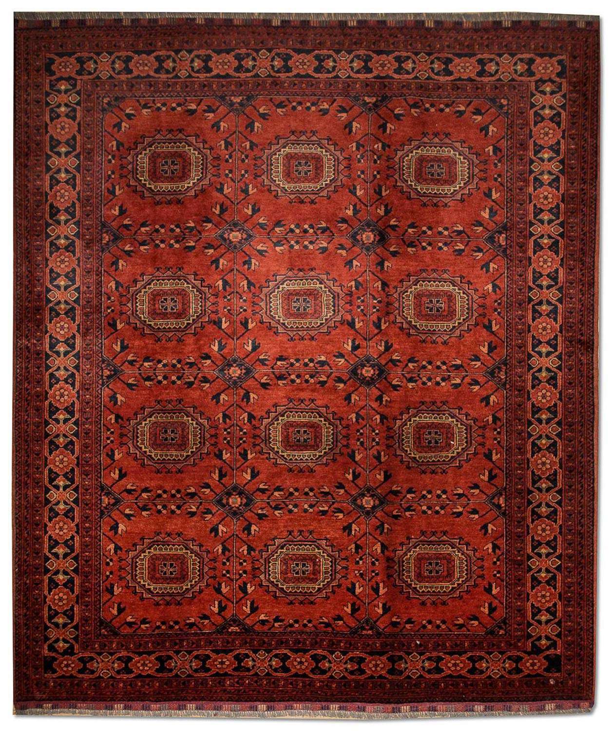 Afghan Rug - Kunduz - 275 x 216 cm - red