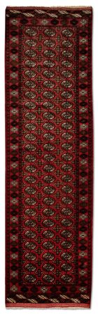 Runner Afghan Rug - Bukhara - 288 x 85 cm - red