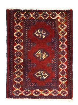 Turkaman Rug - 87 x 62 cm - red