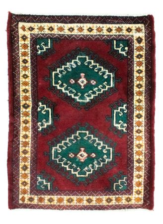 Turkaman Rug - 87 x 64 cm - red