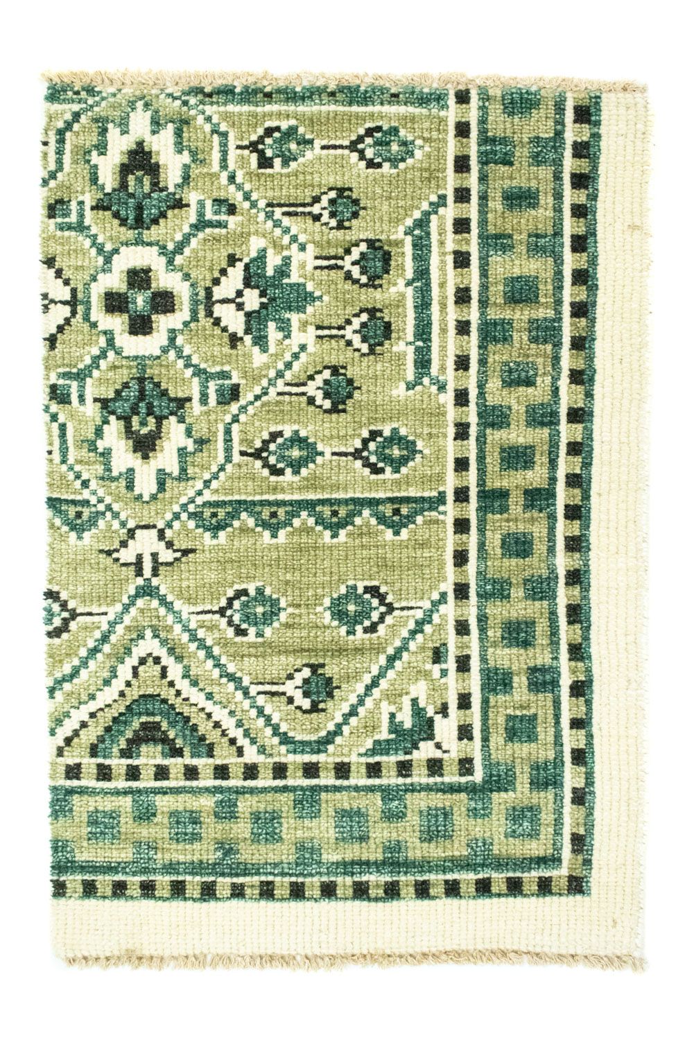 Wool Rug - 87 x 64 cm - green