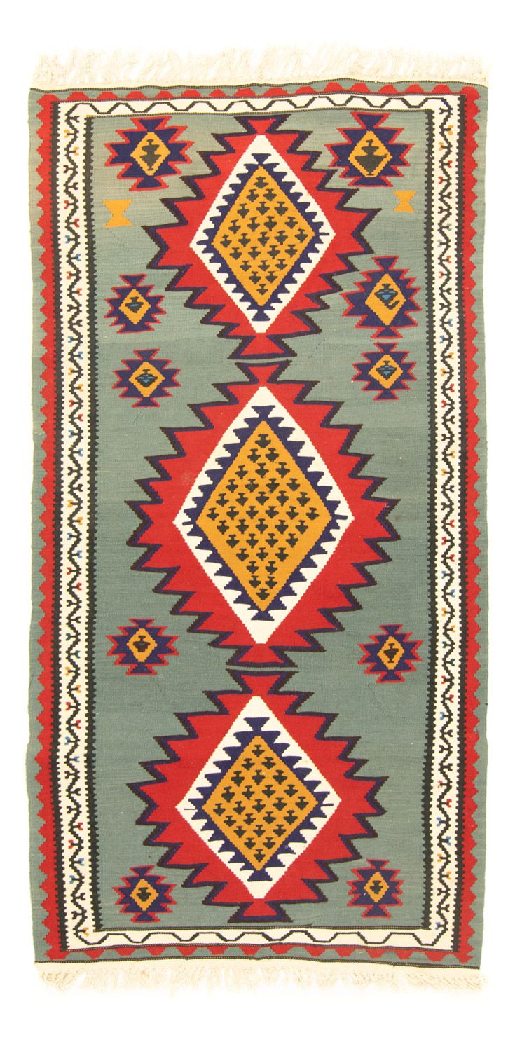 Kelim Rug - Old - 200 x 106 cm - green