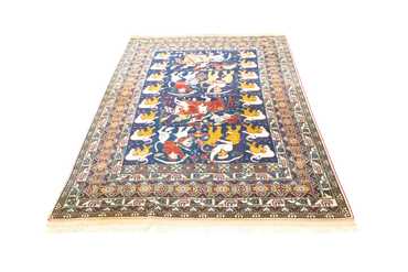 Afghan Rug - 195 x 128 cm - blue