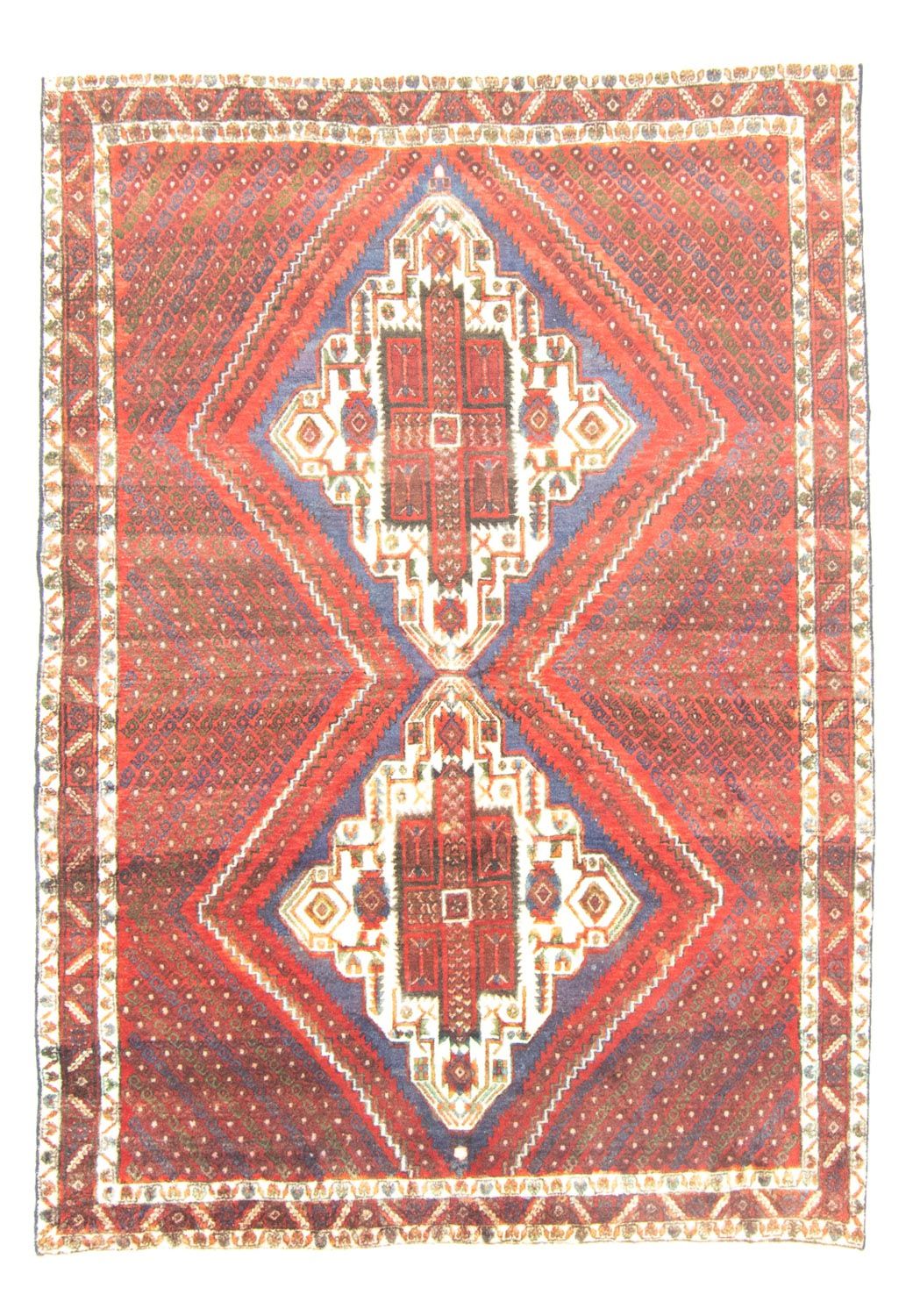 Perser Rug - Nomadic - 206 x 146 cm - red