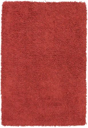 High-Pile Rug - 165 x 121 cm - red