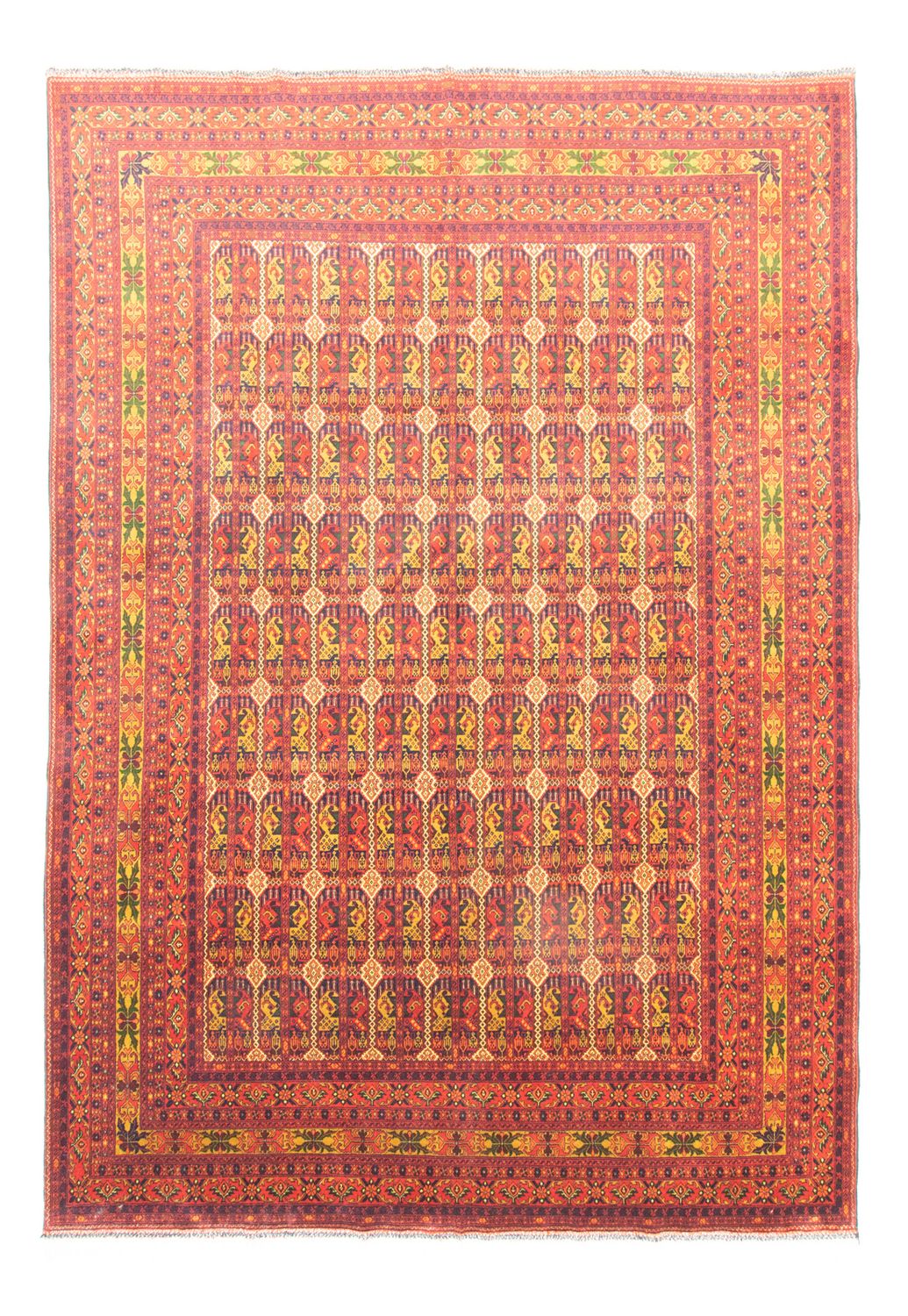 Afghan Rug - Bukhara - 265 x 183 cm - orange
