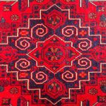 Runner Afghan Rug - Kunduz - 286 x 81 cm - red