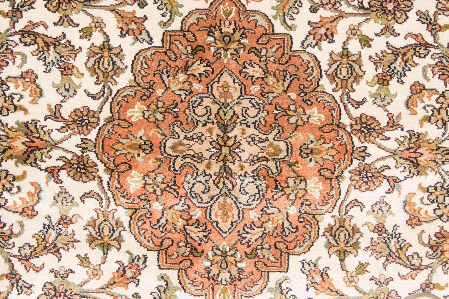 Silk Rug - Kashmir Silk - 160 x 95 cm - beige