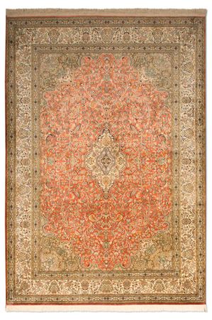 Silk Rug - Kashmir Silk - 244 x 168 cm - orange