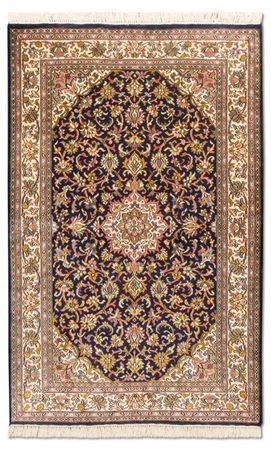 Silk Rug - Kashmir Silk - 150 x 93 cm - dark blue