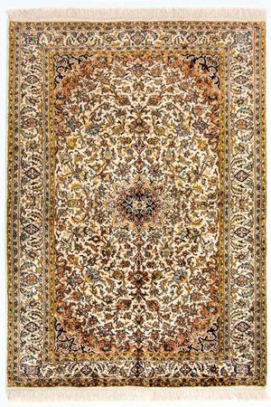 Silk Rug - Kashmir Silk - 149 x 89 cm - beige