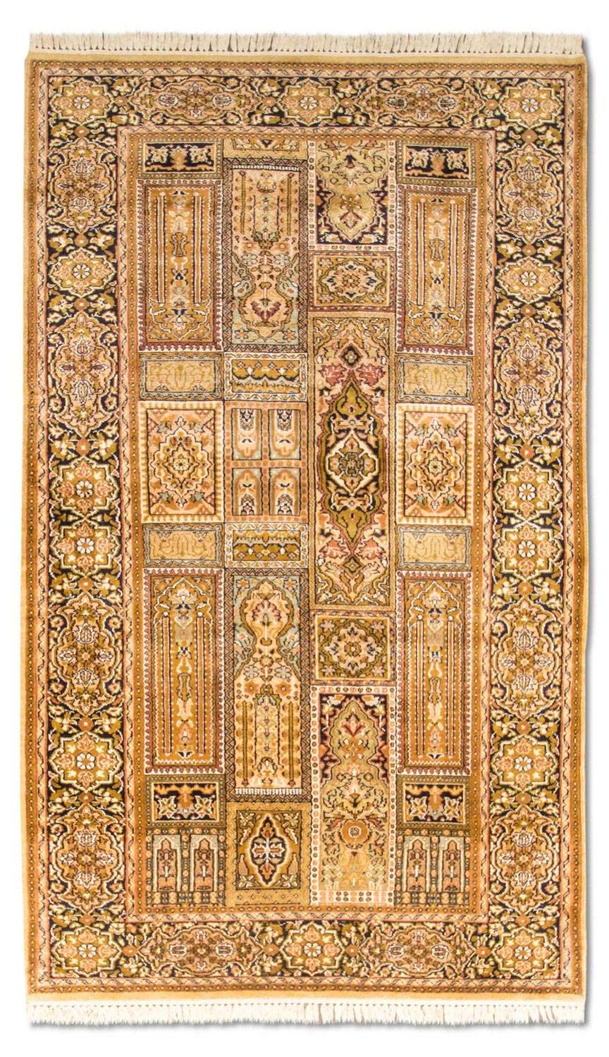 Silk Rug - Kashmir Silk - 158 x 93 cm - brown