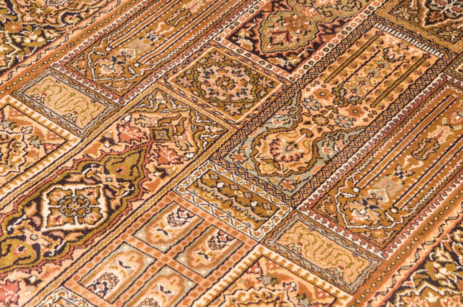 Silk Rug - Kashmir Silk - 158 x 93 cm - brown
