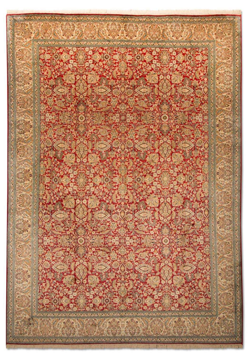Silk Rug - Kashmir Silk - 311 x 211 cm - red