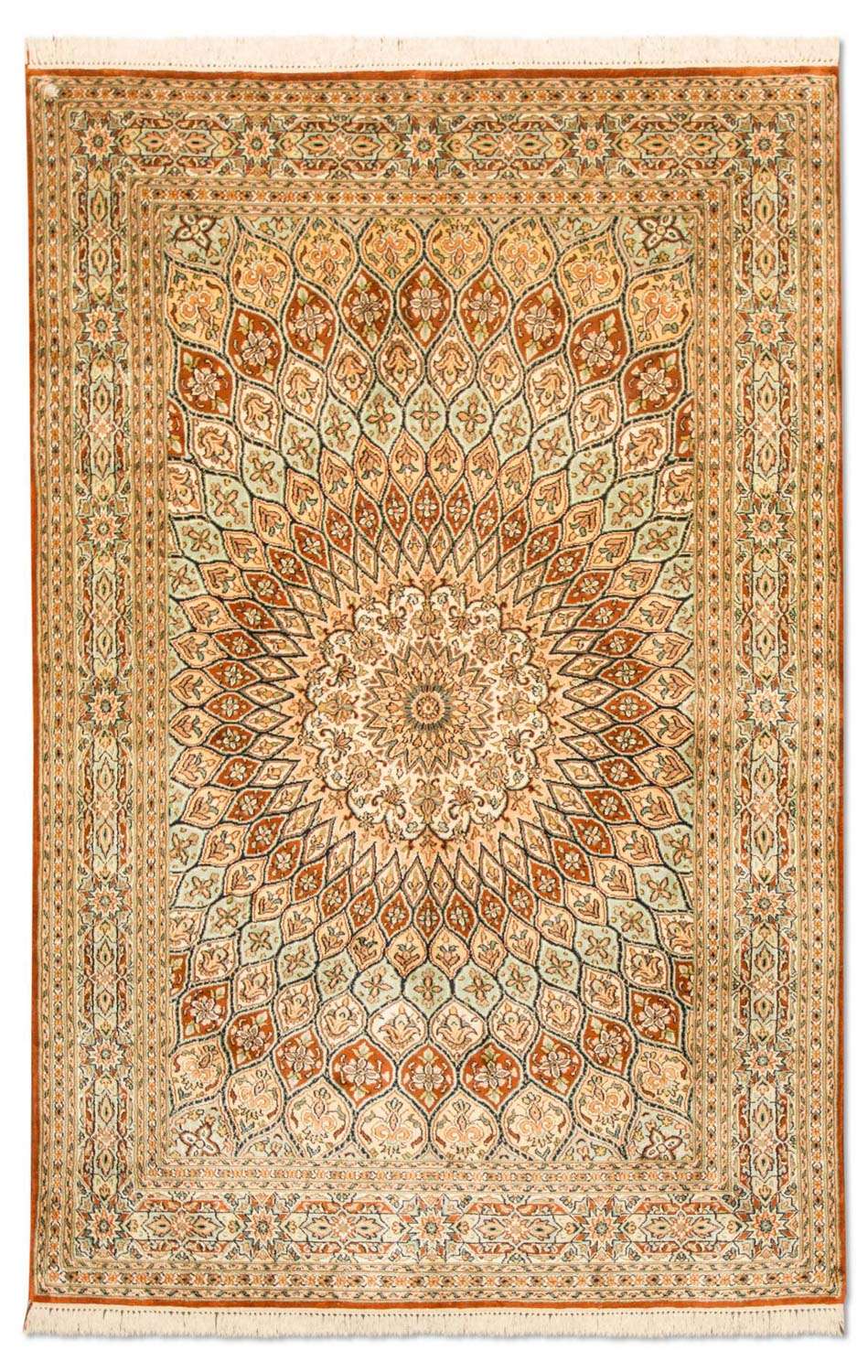 Silk Rug - Kashmir Silk - 194 x 120 cm - multicolored