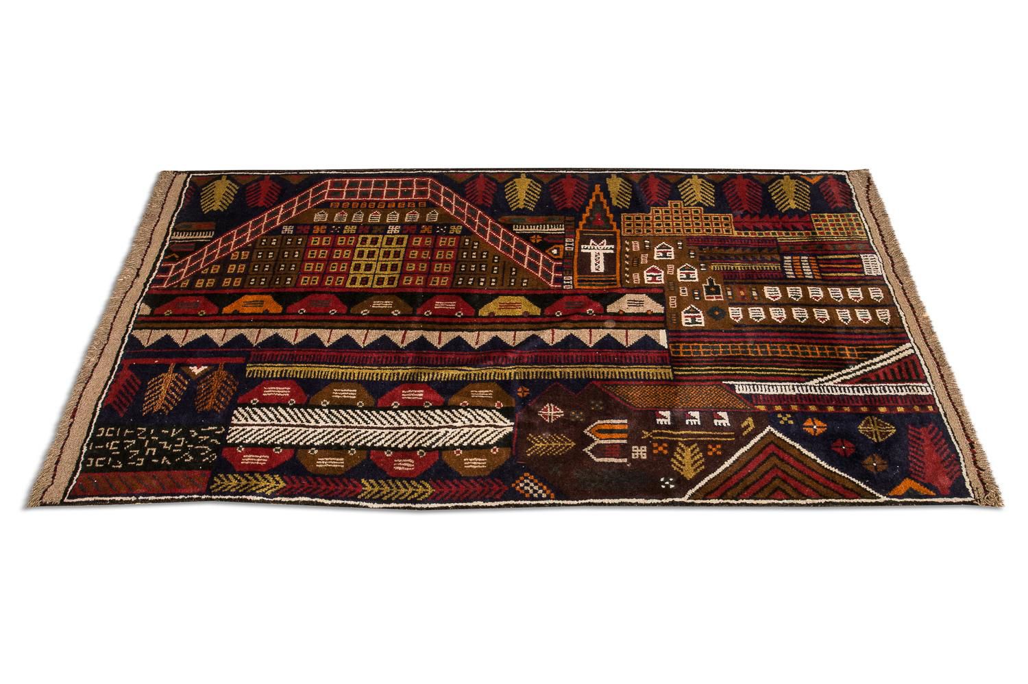 Belutsch Rug - 140 x 85 cm - multicolored