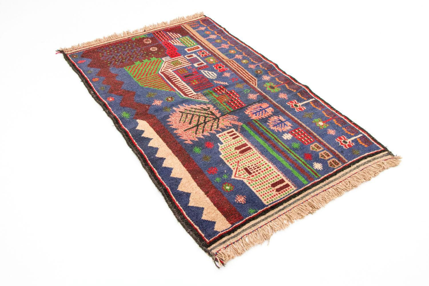 Belutsch Rug - 135 x 89 cm - multicolored