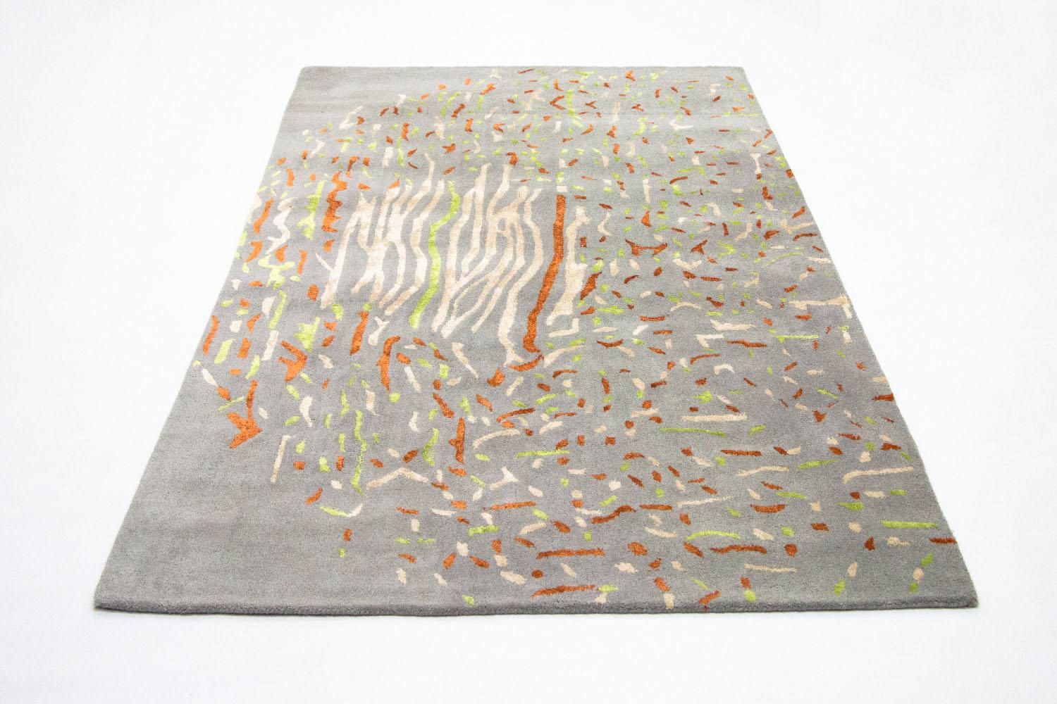 Designer Rug - 243 x 152 cm - silver