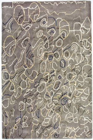 Designer Rug - 243 x 155 cm - silver