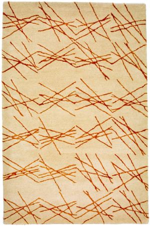 Designer Rug - 199 x 137 cm - beige