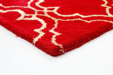 Wool Rug - 240 x 152 cm - red