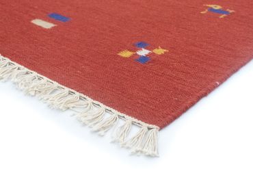 Kelim Rug - Trendy - 200 x 140 cm - red