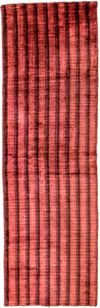 Runner Viscose Rug - 203 x 63 cm - red