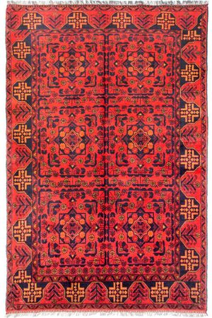 Afghan Rug - Kunduz - 190 x 128 cm - light red