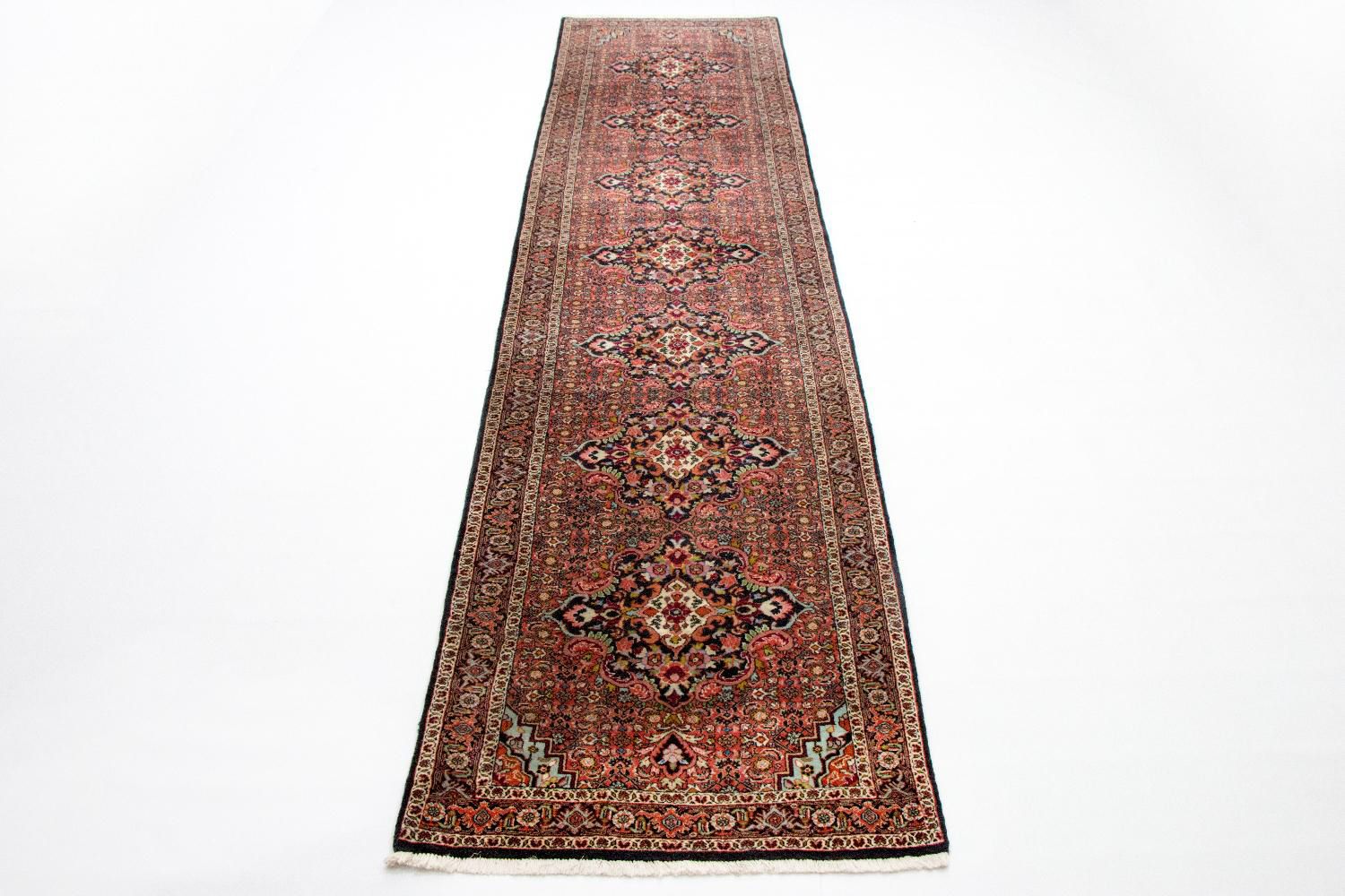 Runner Perser Rug - Bidjar - 397 x 89 cm - red