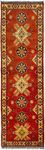 Runner Afghan Rug - Hatschlu - 296 x 88 cm - red