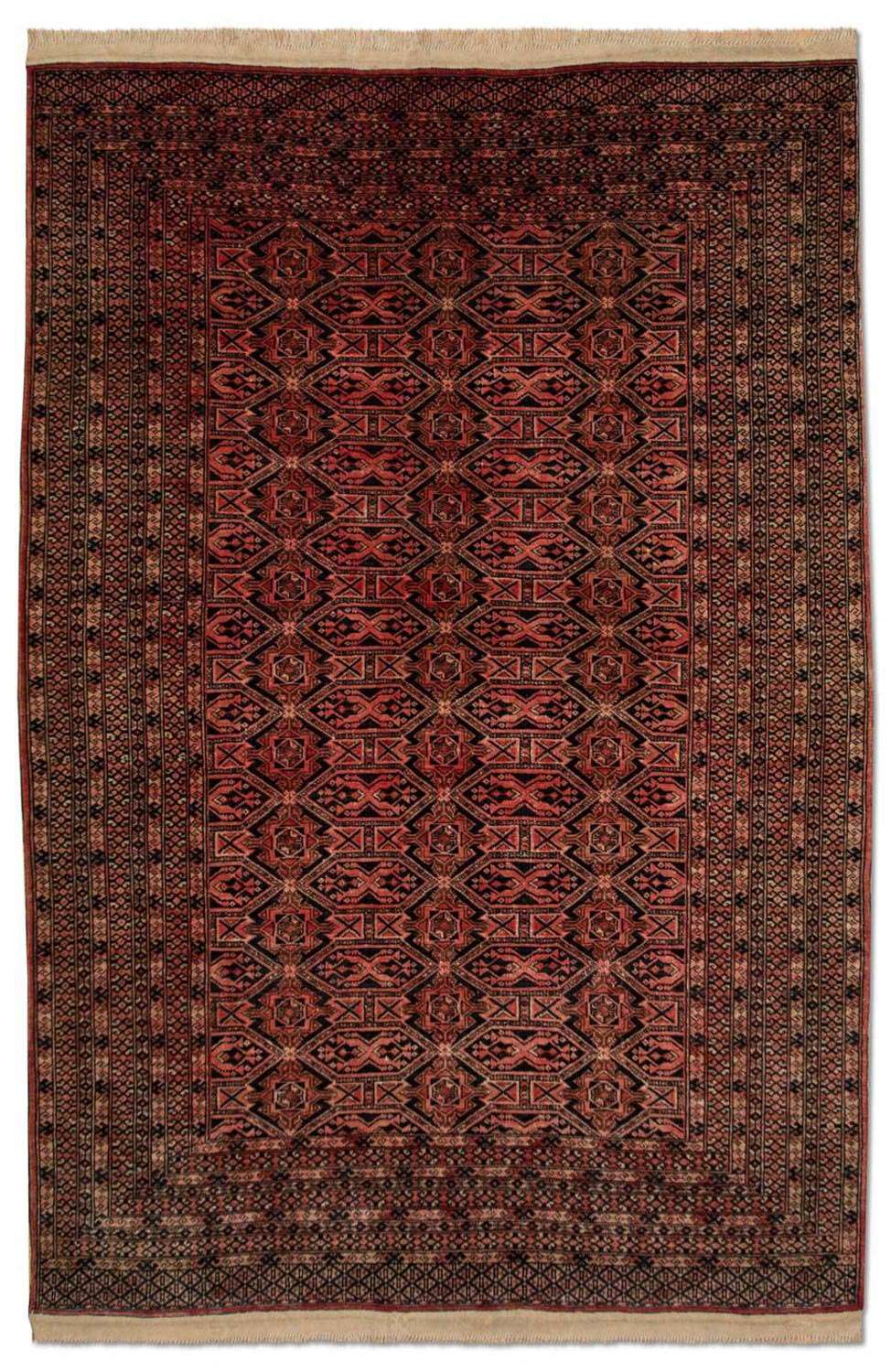 Afghan Rug - Bukhara - 191 x 123 cm - light red